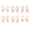 6 Sheets Henna Tattoo Stickers Brown Waterproof temporary hand tattoo stickers Red Ink Henna Tattoo For Women Wedding Party Festivals, & Parties Decoration（19-24）