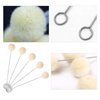 25 Pieces Wool Daubers Ball Brush Leather Dye Tool with Metal Handle Applicator for DIY Crafts Projects