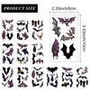 Bat Temporary Tattoos, 60 Pcs Halloween Tattoos for Kids, Halloween Costume Makeup, Birthday Party Supplies Decorations Favors and Prizes, Gifts for Boys and Girls