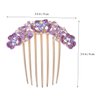 PACKOVE Rhinestone Flower Hair Clip Bridal Headpiece Wedding Decorative Hair Comb