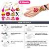 8 Sheets (96PCS) Softball Temporary Tattoos Sports Themed Birthday Party Decorations Favors Supplies Decor Stickers for Girls Boys Kids Gifts Classroom School Prizes Rewards