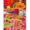 12 PCS Colorful Patterned Cardboard Sombrero Hats, Fiesta Headbands for Mexican Theme Celebration Party Favors