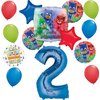 Anagram PJ Masks 2nd Birthday Party Supplies Gekko Owlette Catboy Balloon Bouquet Decorations