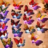 Honoson 36 Pieces 3D LED Butterfly Decoration Night Light Sticker Single and Double Wall Light for Garden Backyard Lawn Party Festive Party Nursery Bedroom Living Room