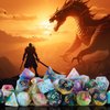 DND Dice Set,8X7 (56 Pieces) Polyhedral Dice Sets for Dungeons and Dragons DND RPG MTG Table Role Playing Games(Total 8 Velvet Dice Bags