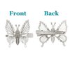 Yzurbu 6pcs 3D Metal Moving Butterfly Hair Clips, Cute Barrettes and Clamps, 90s Nostalgic Hair Accessories for Women and Girls (Silver)