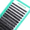 Bodermincer Black/Colored Cluster Lashes 240pcs 20D/40D DIY Eyelash Extension D Curl Long Individual Lashes Mixed Tray Faux Mink Lash Clusters Extensions 8-22mm (40D 8-10-12-14-16mm MIX)
