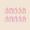 ArtiClaws Tiptrendz Press On Nails Short Coffin Nude Pink Ombre 24 Pcs False Nails Acrylic Ballerina Artificial Nails Prep Kit