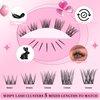 Wispy Lash Clusters With Bottom Lash Cluster Natural Eyelash Clusters 8-16MM Lashes Clusters D Curl Individual Lashes for Beginners DIY Eyelash Extension at Home by Yaiseiko