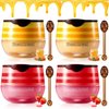 4PCS Strawberry & Honey Lip Balm, Hydrating Lip Propolis Sleeping Lip Mask, Moisturizing & Prevention Dry and Cracked Lip Scrubs Exfoliator, Lip Repair Nourishes the Lip Skin
