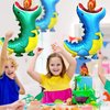 Blingabc 4Pack Dragon Balloons,3D Foil Fire Breathing Dragon Balloon Decoration for Dino Jungle Theme Birthday Baby Shower Party Supplies(Fire Breathing Dragon)