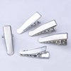 100pcs Alligator Duckbill Hair Clips Metal Single Prong Hair Clip Hairpins Teeth Bows Professional Sectioning Clips DIY Hair Accessories for Women Styling, Silver