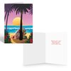 Stonehouse Collection Beach Christmas Card Variety Pack - 18 Cards & Envelopes - 6 Designs, 3 Cards Per Design - Holiday Sunsets - Tropical Christmas Cards