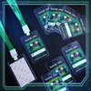 Tenceur 30 Pcs Video Game Party Favors VIP Lanyards Video Game ID Badge Holder VIP Pass Holder Tickets Invitation Gaming Party VIP Pass Lanyards for Gamer school Birthday Party Supplies