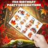 Fox Temporary Tattoos for Kids 96PCS Birthday Party Decorations Supplies Party Favors Supper Cute Tattoo Sticker Style Woodland Fall Gift Boys Girls Prizes Themed