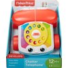 Fisher-Price Toddler Pull Toy Chatter Telephone Pretend Phone with Rotary Dial and Wheels for Walking Play Ages 1+ years