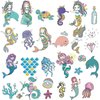 Ooopsiun Mermaid Temporary Tattoos for Girls - 100 Tattoos Mermaid Birthday Party Decorations Supplies Favors for Kids Girls