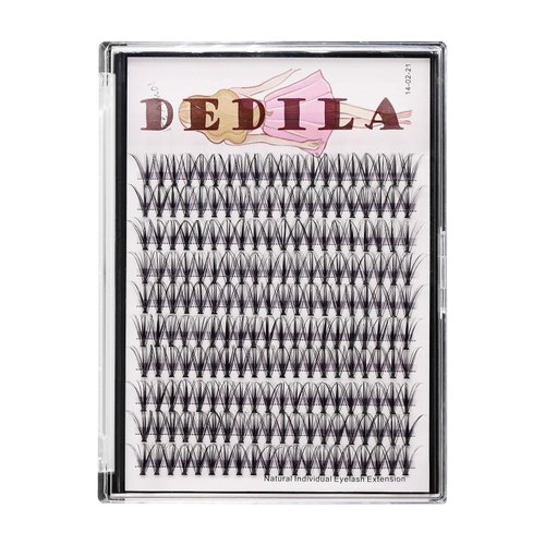 Dedila 8-22mm to Choose 20D/40D/60D/80D/100D Individual False Eyelashes Makeup Cluster Eyelashes Thickness 0.07mm D Curl Natural long Black Soft 3D Eye Lashes Extensions (20D-14mm)