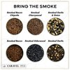 Smoked Sea Salt Sampler Set, Alderwood, Cherrywood, Bacon and Garlic Smoked Salts, Gourmet Cooking Gift, 0.5 oz x Bundle of 6 Flavored Salts - Caravel Gourmet Salt