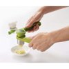 Joseph Joseph Helix Garlic Press Mincer Ergonomic Twist-Action Hand Juicer Stainless Steel, Green, One-Size