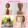 4 Pieces Rhinestone Barrette Glitter Hair Tie Metal Spring Hair Clip Crystal Ponytail Holder Headband Women Wedding Hair Accessories Birthday Mother's Day Gift for Women