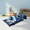 Mengersi Galaxy Kids Floor Pillow Case Bed Cover, Pillow Bed Floor Lounger Cover for Reading Playing Games, Requires 5 Pillows (Pillows Not Included),Queen, Navy