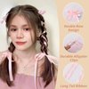 Waimemoya 6 PCS Bow Hair Clips, Ribbon Hair Clips for Women Girls, Double Bowknots Hair Bows Clips With Organizer Box, Tassel Ribbon Bowknot With Long Tail, Valentines Birthday Gift