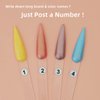100pcs Nail Swatch Sticks with Number Stickers Nail Color Display Stiletto Tips Clear Nail Sample Sticks with Ring Practice Nail Tips Nail Supplies for Nail Techs Professional Nail Salon