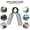 LOQATIDIS Mini Grip Strength Trainer, Metal fingers thumb Hand Grip Strengthener, Hand Rehabilitation Finger Strength Training Muscle Building, Suitable for Teenagers Adult Kids (2PCS Black + Silver)