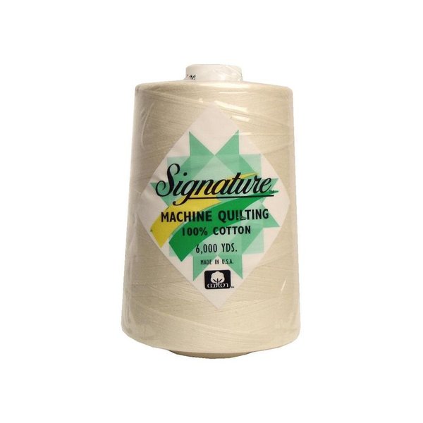 Signature Thread Signature 100% Ctn Quilt Thread 6000yd Parchment 100PercentCtnQltThrd6000Pchmt Cream White