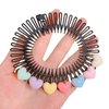 Black Stretchy Full Circles Comb Plastic Circular Hair Comb Stretchy Headband Holder For Women Girls Comb Hair Clips Broken Hair Ar Hair Combs Styling Tools and Appliances
