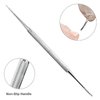Ingrown Toenail Tools - Sharp Edge Spoon Shaped Double Ended Toenail Lifter & Nail File Cleaner Trimmer Surgical Medical Grade Stainless Steel Manicure Pedicure Nail Care Tool (2 Pc Set) by Krisp