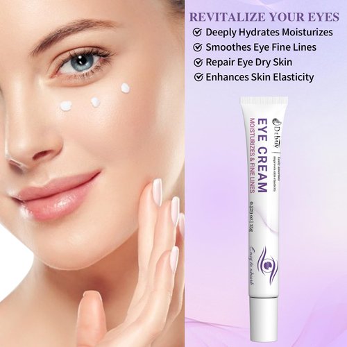 DEBAIY 3 Pack Eye Cream Hydrating & Repairing with Hyaluronic Acid & Peptides - Moisturizes, Smooths Fine Lines, Enhances Elasticity (Each 0.529oz | 15g)