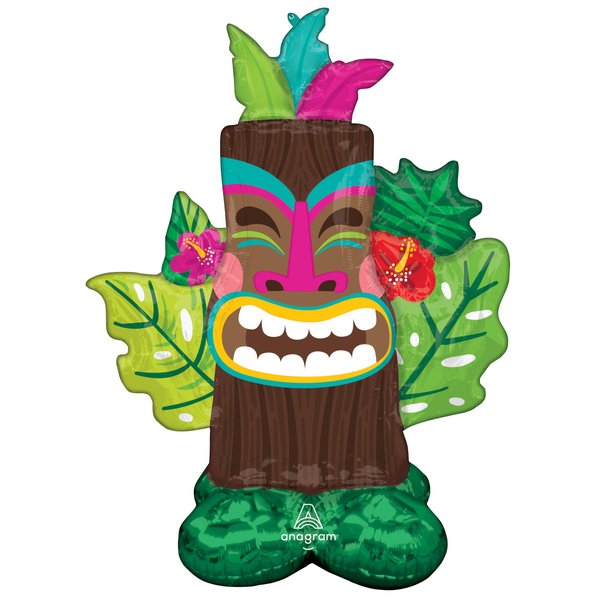 Anagram Tiki 53'' Airloonz Balloon Luau Hawaiian Tropical Birthday Party Decorations Supplies