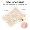 Soap Bag, Natural Sisal Soap Saver Bag Pouch Mesh Net Waste Plastic-Free Exfoliating Foaming and Drying Soap Holder for Shower (4 Pack)