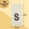 Juvale Drawstring Money Bags for Casino Theme Poker Party Favors (Small, 12 Pack)