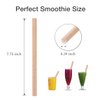 Webake Smoothie Straws 0.4 Inch Wide Paper Straws, Bulk 100 Pack Brown Kraft Jumbo Drinking Straws, Great for Smoothies, Bubble Tea, Shake