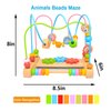 Bead Maze for Babies 6-12 Months,Wooden Educational Abacus Beads Circle Toddler Toys - Colorful Roller Coaster Activity Game,Great Gift for Babies Toddlers Girls and Boys