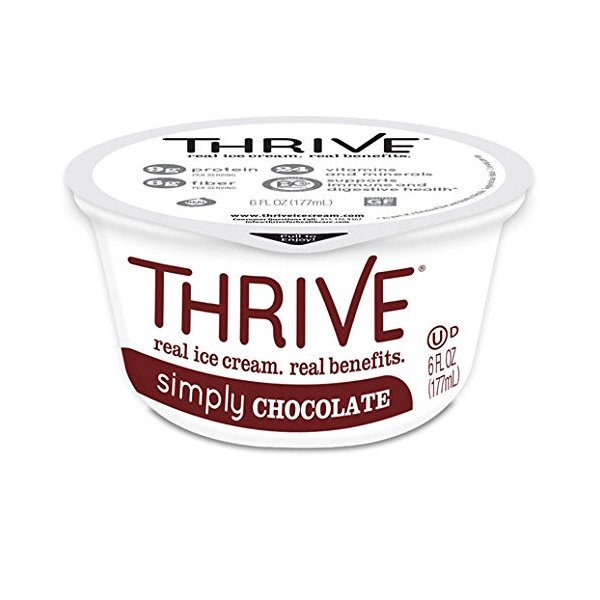 Thrive Frozen Nutrition, Simply Chocolate Ice Cream, 6 oz Cups (24 count)
