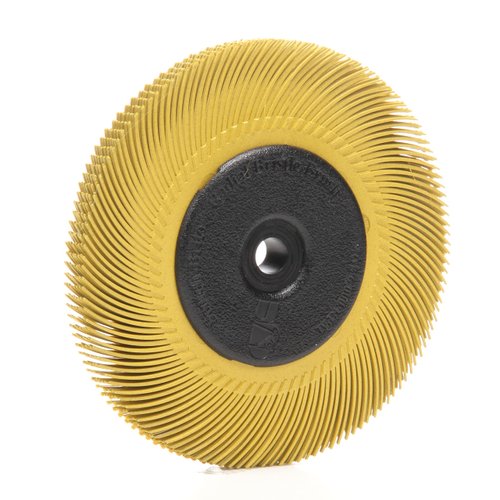Scotch-Brite Radial Bristle Brush, Aluminum Oxide, 6000 RPM, 6 Diameter x 7/16 Width, 80 (Pack of 1)
