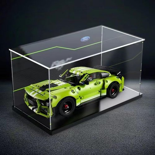 Welkin DC 3MM Display Case for Lego 42138 Ford Mustang Shelby GT500 Building Set,Dustproof Clear Display Case Compatible with Lego 42138(Not Include The Model)
