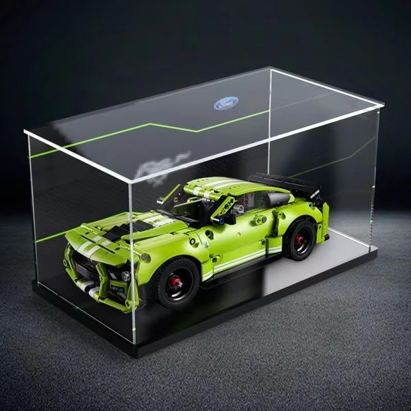 Welkin DC 3MM Display Case for Lego 42138 Ford Mustang Shelby GT500 Building Set,Dustproof Clear Display Case Compatible with Lego 42138(Not Include The Model)