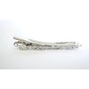 Generic Silver metal blue iridescent stone and leaf alligator hair claw clip clamp