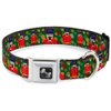 Buckle-Down Dog Collar Seatbelt Buckle Christmas Nutcracker Polka Dots Greens Gold Red 11 to 17 Inches 1.0 Inch Wide, Multicolor, Medium, DC-W35591-M