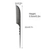 Tail Comb, Durable Hair Comb High Temperature Resistance for All Hair Types Black(PP-801)