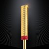 Nail Drill Bit, CORFULRA Super Long Barrel Nail Bit Carbide Tungsten Drill Bit for Nails, Newest Professional Advanced bit for Removing Acrylic Nails. Nail Tech Mush Haves (Gold, F)