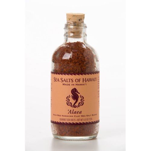 Sea Salts Of Hawaii Alaea Red Clay Hawaiian Sea Salt, 4.5 Ounce Bottle Made in Hawaii