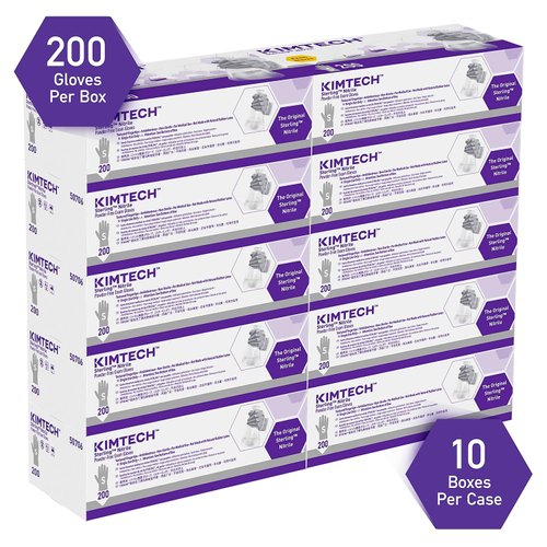 Kimtech™ Sterling™ Nitrile Exam Gloves (50706), 3.5 Mil, Ambidextrous, 9.5", S (200 Gloves/Box)