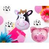 InBy 18pcs Farm Animal Balloon for 2nd Birthday Party Decorations Pig Cow Head Second Farm Animal Theme Balloon Garland Arch 40" Number 2 Foil Balloon 12" Latex Balloon Baby Girl Shower Party Supplies