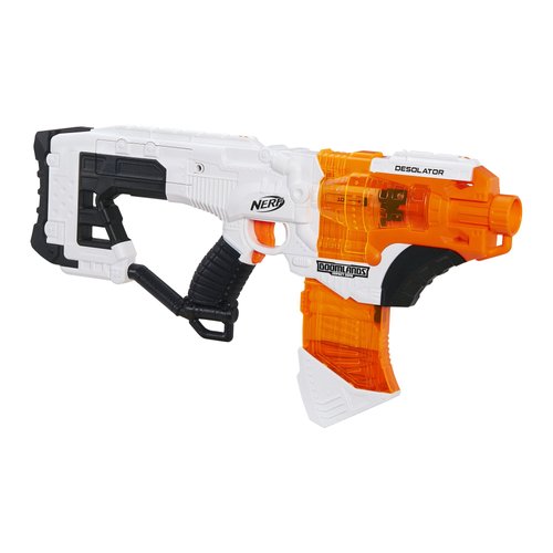 Nerf Desolator Doomlands Toy Blaster with 10-Dart Clip and 10 Official Doomlands Elite Darts for Kids, Teens, and Adults, Multicolor